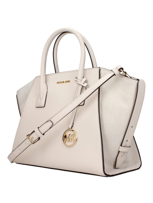 AVRIL Sac &agrave; main en cuir, avec bandouli&egrave;re cr&egrave;me l&eacute;g&egrave;re - Sacs pour Femme
