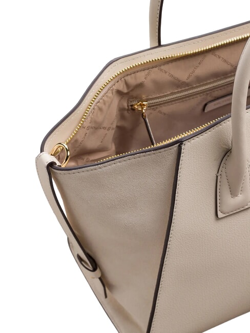 AVRIL Sac &agrave; main en cuir, avec bandouli&egrave;re cr&egrave;me l&eacute;g&egrave;re - Sacs pour Femme