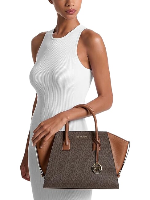 LOGO Sac &agrave; main avec bandouli&egrave;re brun - Sacs pour Femme