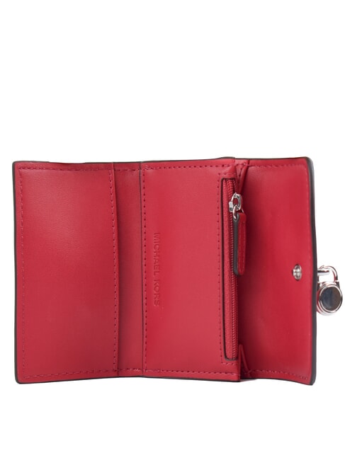 LYRA Grand portefeuille en cuir framboise noire - Portefeuilles Femme