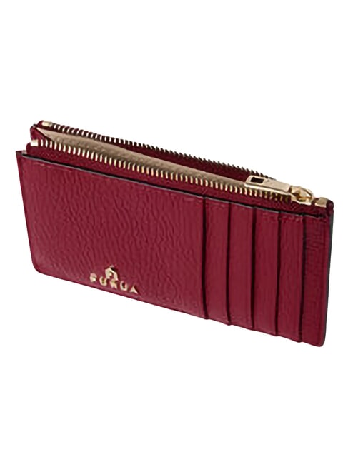 CAMELIA Portefeuille plat en cuir CERISE d - Portefeuilles Femme