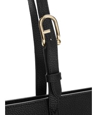 FURLA AVA Grand sac de courses en cuir int&eacute;rieur gris boueux + palissandre - Sacs pour Femme - 3