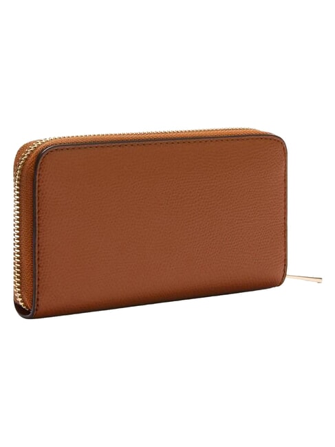 CAMELIA Portefeuille zipp&eacute; en cuir extra brun - Portefeuilles Femme