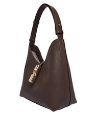 FURLA GOCCIA Sac bandouli&egrave;re en cuir chocolat - Sacs pour Femme - 2