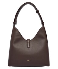 FURLA GOCCIA Sac bandouli&egrave;re en cuir chocolat - Sacs pour Femme - 3