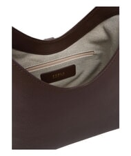 FURLA GOCCIA Sac bandouli&egrave;re en cuir chocolat - Sacs pour Femme - 5