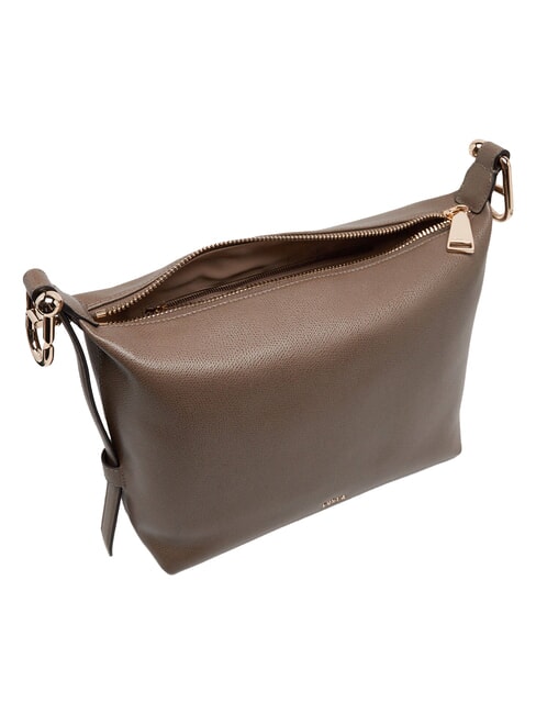 TONIE Sac bandouli&egrave;re en cuir avec bandouli&egrave;re gris boueux - Sacs pour Femme