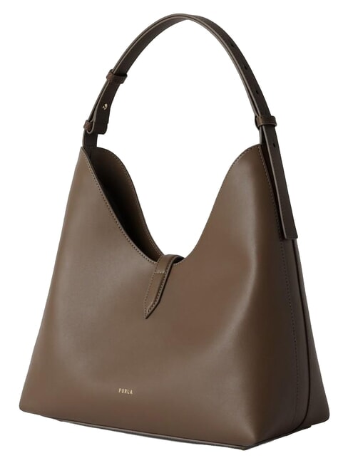 GOCCIA Sac bandouli&egrave;re en cuir gris boueux - Sacs pour Femme