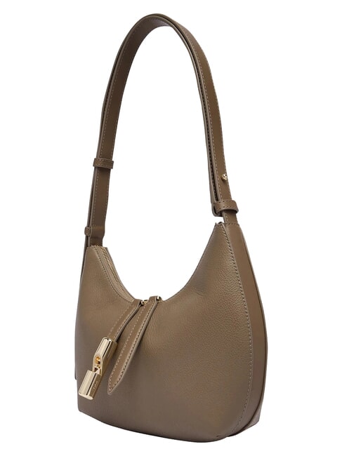 GOCCIA Sac bandouli&egrave;re en cuir martel&eacute; gris boueux - Sacs pour Femme