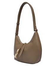 FURLA GOCCIA Sac bandouli&egrave;re en cuir martel&eacute; gris boueux - Sacs pour Femme - 3