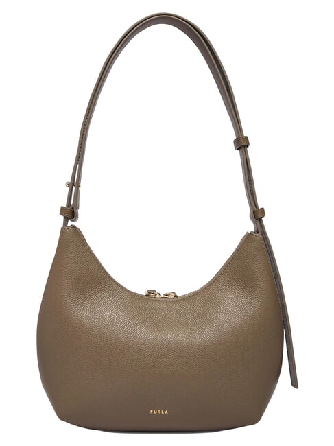 GOCCIA Sac bandouli&egrave;re en cuir martel&eacute; gris boueux - Sacs pour Femme
