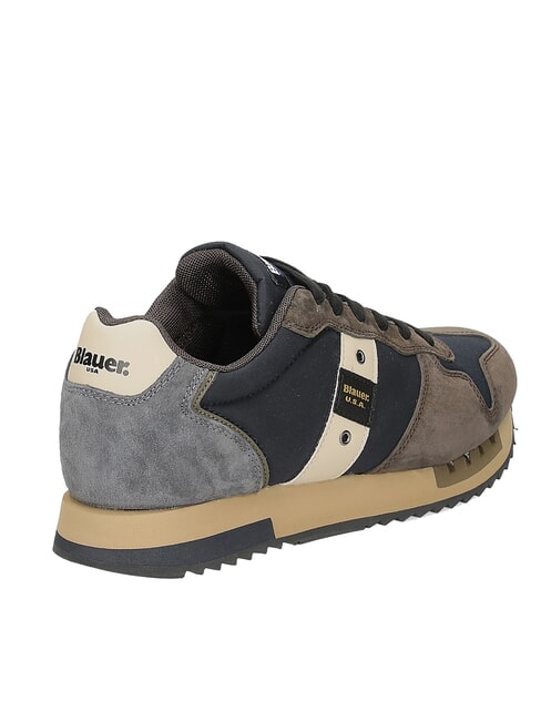QUEENS  Baskets pour hommes marine/marron - Chaussures Homme