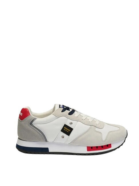 QUEENS Baskets blanc/rouge/marine - Chaussures Homme