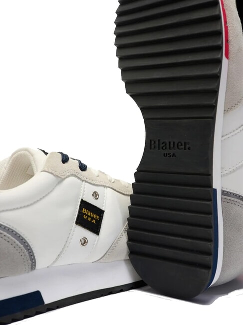 QUEENS Baskets blanc/rouge/marine - Chaussures Homme