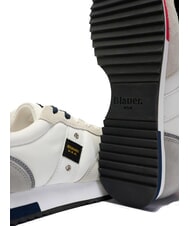 BLAUER QUEENS Baskets blanc/rouge/marine - Chaussures Homme - 4
