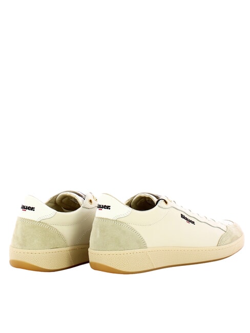 MURRAY Baskets en cuir blanc/beige - Chaussures Homme