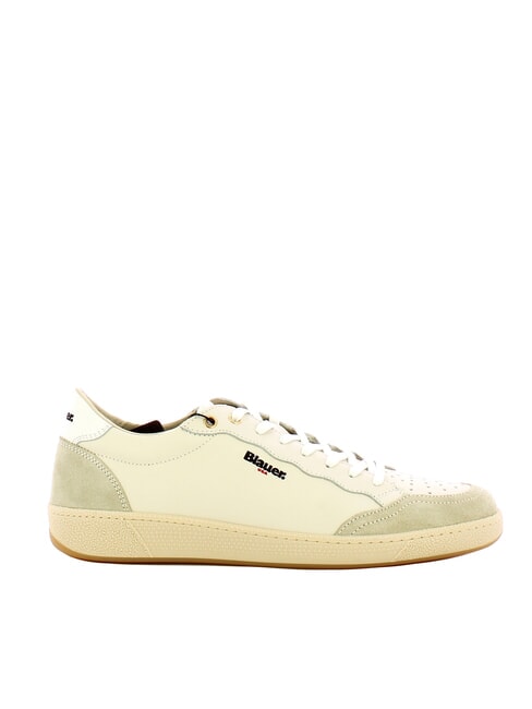 MURRAY Baskets en cuir blanc/beige - Chaussures Homme