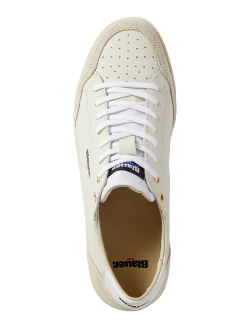 MURRAY Baskets en cuir blanc/beige - Chaussures Homme