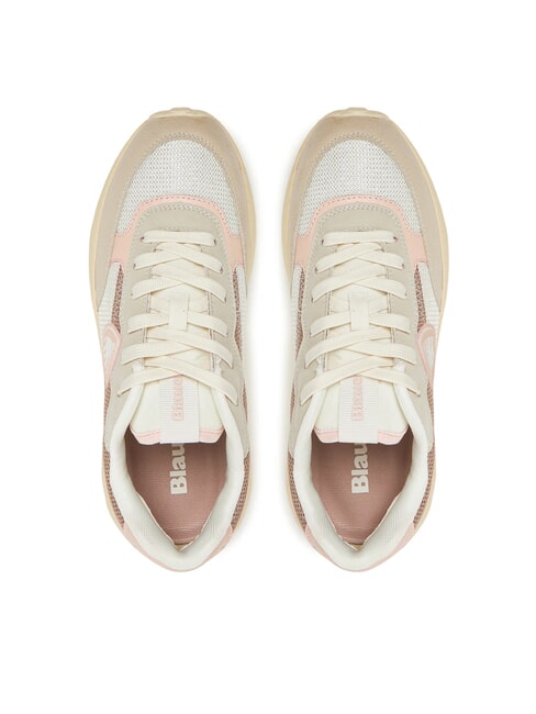 LYNN Baskets cr&egrave;me/nude - Chaussures Femme