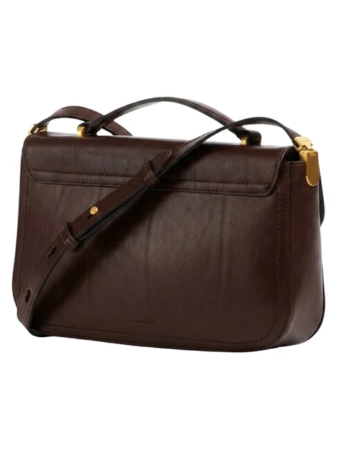 MIA Sac bandouli&egrave;re en cuir moka &agrave; l'or - Sacs pour Femme