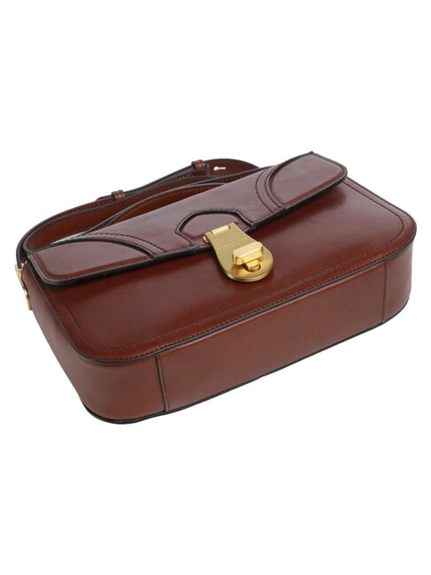 MIA Sac bandouli&egrave;re en cuir MARRON - Sacs pour Femme