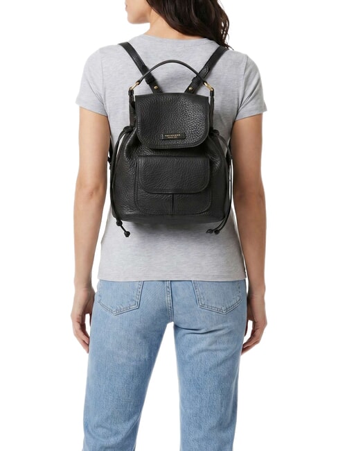 MARTINA Sac &agrave; dos en cuir martel&eacute; black Gold - Sacs pour Femme