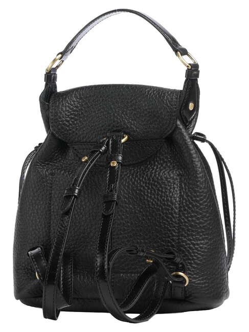 MARTINA Sac &agrave; dos en cuir martel&eacute; black Gold - Sacs pour Femme