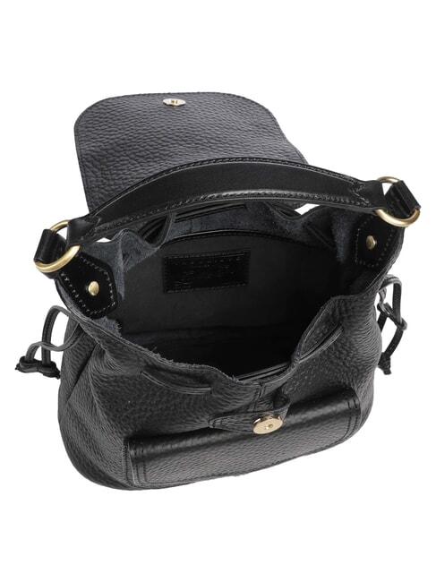MARTINA Sac &agrave; dos en cuir martel&eacute; black Gold - Sacs pour Femme
