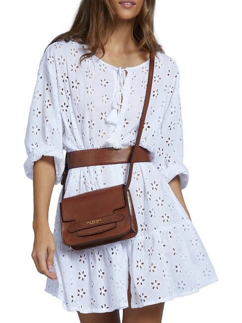 LUCREZIA Mini sac port&eacute; &eacute;paule moka &agrave; l'or - Sacs pour Femme