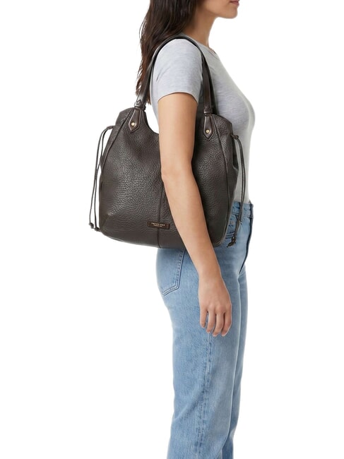 MARTINA Sac bandouli&egrave;re en cuir moka &agrave; l'or - Sacs pour Femme