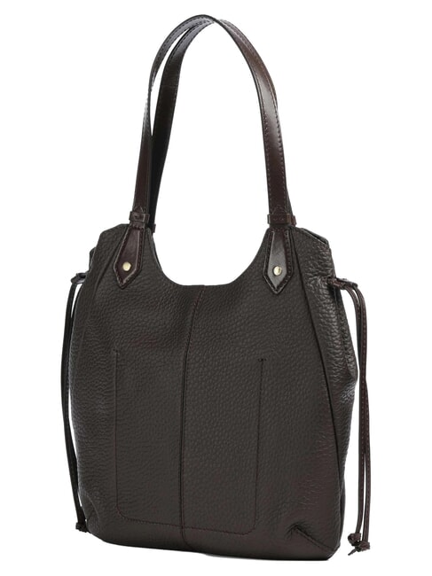 MARTINA Sac bandouli&egrave;re en cuir moka &agrave; l'or - Sacs pour Femme