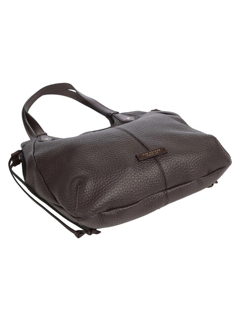MARTINA Sac bandouli&egrave;re en cuir moka &agrave; l'or - Sacs pour Femme