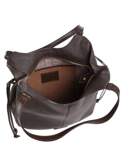MARTINA Sac bandouli&egrave;re en cuir moka &agrave; l'or - Sacs pour Femme