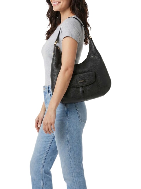 MARTINA Sac bandouli&egrave;re en cuir black Gold - Sacs pour Femme
