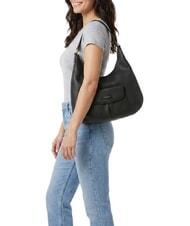 THE BRIDGE MARTINA Sac bandouli&egrave;re en cuir black Gold - Sacs pour Femme - 2