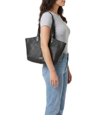 THE BRIDGE MARTINA Sac bandouli&egrave;re en cuir black Gold - Sacs pour Femme - 2