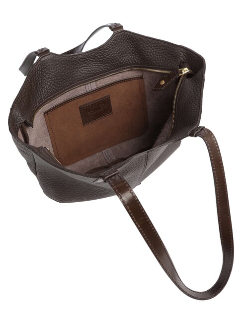 MARTINA Sac bandouli&egrave;re en cuir moka &agrave; l'or - Sacs pour Femme