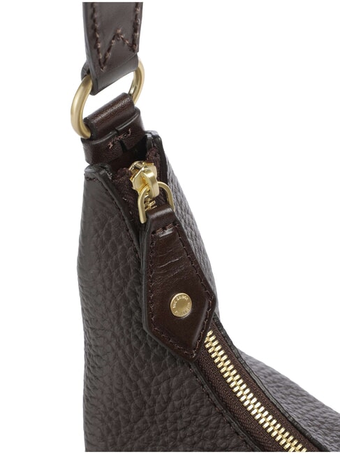 MARTINA Sac bandouli&egrave;re en cuir moka &agrave; l'or - Sacs pour Femme