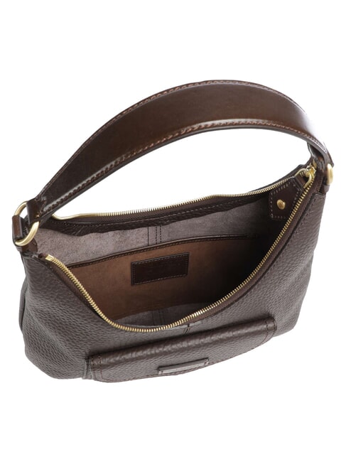 MARTINA Sac bandouli&egrave;re en cuir moka &agrave; l'or - Sacs pour Femme
