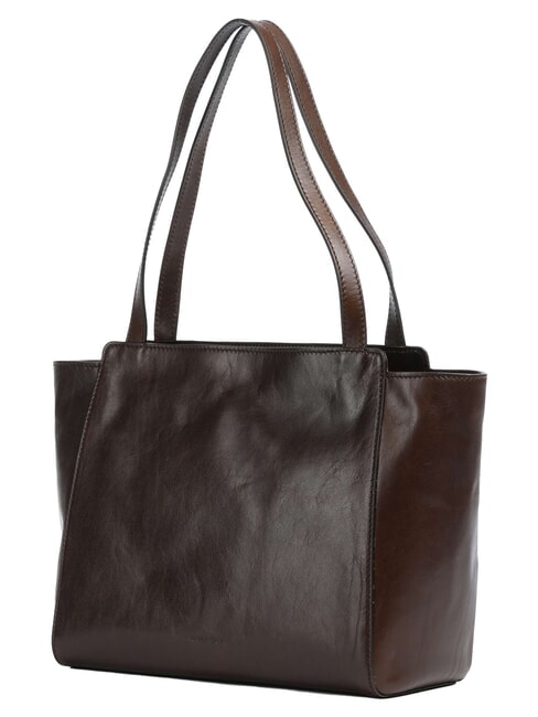 LUCREZIA sac cabas bandouli&egrave;re en cuir moka &agrave; l'or - Sacs pour Femme