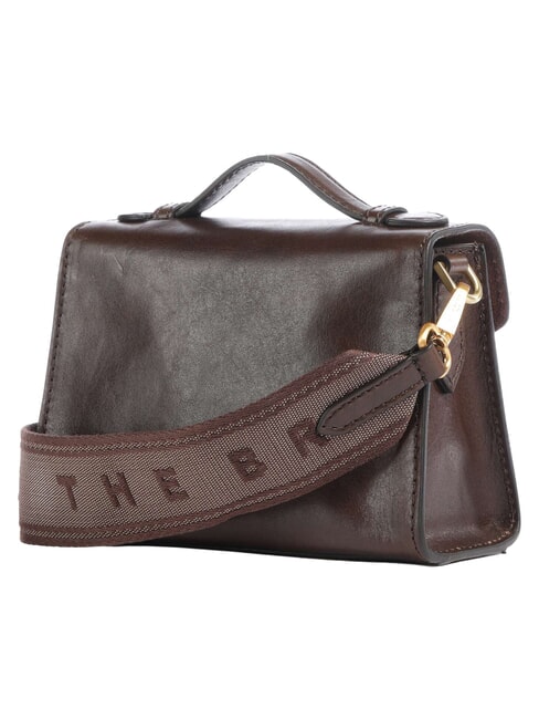IRENE  Mini sac bandouli&egrave;re en cuir moka &agrave; l'or - Sacs pour Femme
