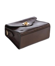 THE BRIDGE IRENE  Mini sac bandouli&egrave;re en cuir moka &agrave; l'or - Sacs pour Femme - 3