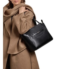 THE BRIDGE LUCREZIA sac cabas bandouli&egrave;re en cuir black Gold - Sacs pour Femme - 2