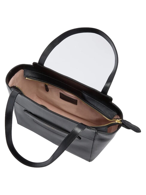LUCREZIA sac cabas bandouli&egrave;re en cuir black Gold - Sacs pour Femme