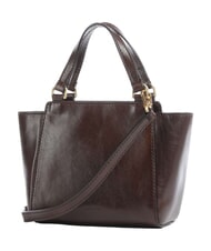 THE BRIDGE LUCREZIA Sac &agrave; main en cuir avec bandouli&egrave;re moka &agrave; l'or - Sacs pour Femme - 3