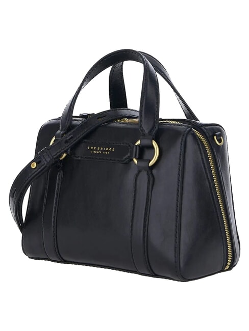 LAURA Sacoche en cuir avec bandouli&egrave;re black Gold - Sacs pour Femme