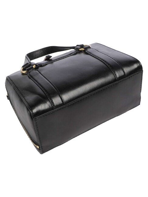 LAURA Sacoche en cuir avec bandouli&egrave;re black Gold - Sacs pour Femme
