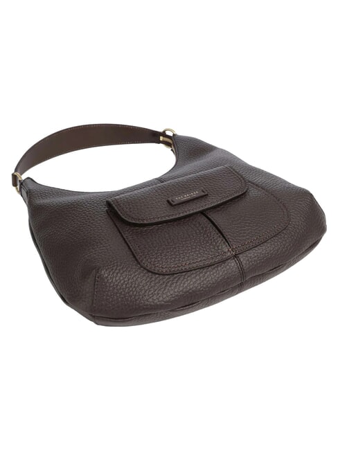 MARTINA Sac bandouli&egrave;re en cuir moka &agrave; l'or - Sacs pour Femme