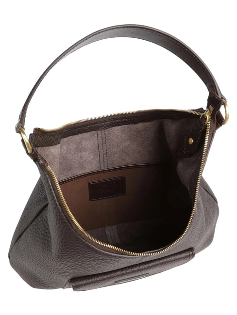 MARTINA Sac bandouli&egrave;re en cuir moka &agrave; l'or - Sacs pour Femme