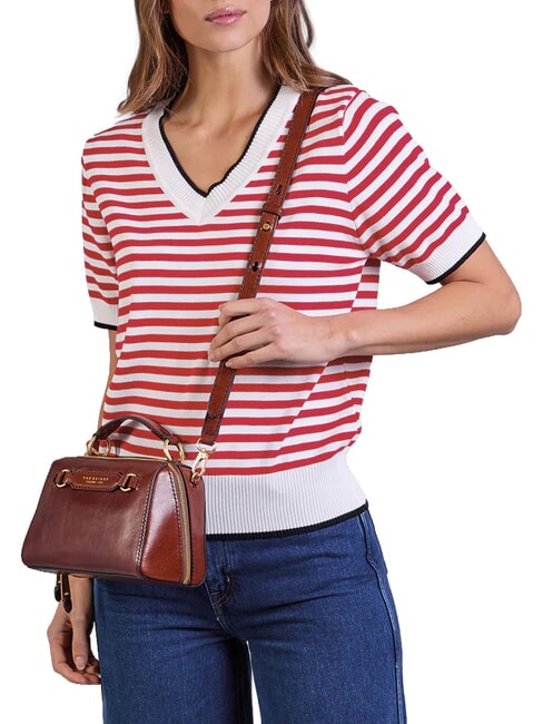 LAURA Mini sac &agrave; main avec bandouli&egrave;re MARRON - Sacs pour Femme